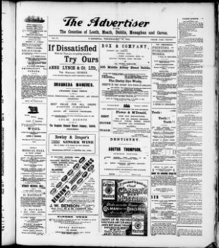cover page of Drogheda Advertiser published on June 18, 1902