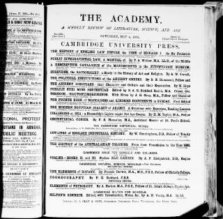 cover page of Academy published on May 4, 1895