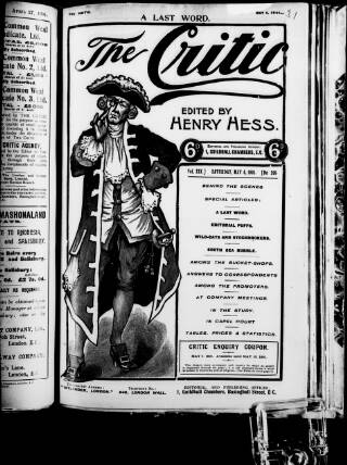 cover page of African Critic published on May 4, 1901