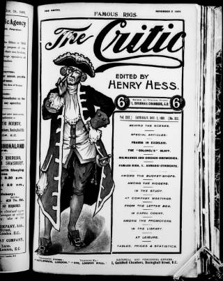 cover page of African Critic published on November 2, 1901