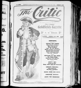 cover page of African Critic published on February 2, 1907