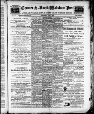 cover page of Cromer & North Norfolk Post published on May 4, 1895