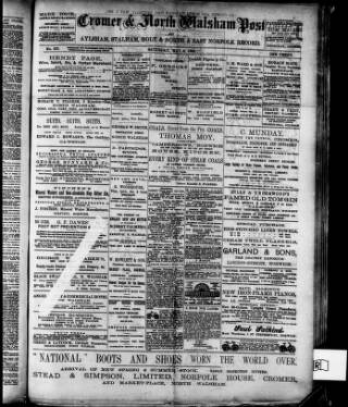 cover page of Cromer & North Norfolk Post published on May 2, 1896