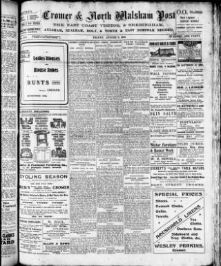 cover page of Cromer & North Norfolk Post published on August 2, 1912