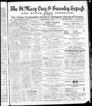 cover page of St. Mary Cray & Swanley Express published on February 2, 1906