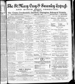 cover page of St. Mary Cray & Swanley Express published on May 4, 1906