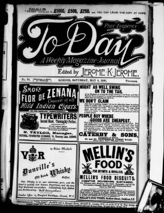 cover page of To-day published on May 4, 1895