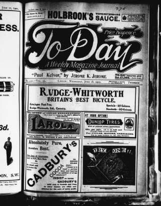 cover page of To-day published on June 18, 1902