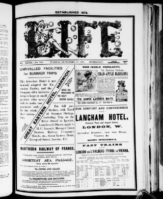 cover page of Life published on September 17, 1895