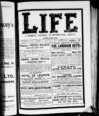 cover page of Life published on February 2, 1901