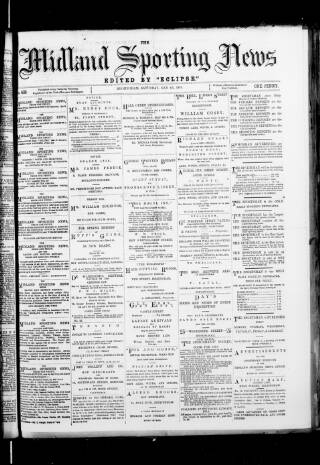 cover page of Midland Sporting News published on May 4, 1878