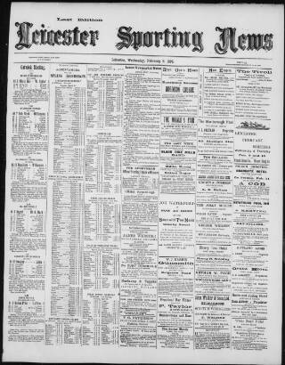 cover page of Leicester Sporting News published on February 2, 1898