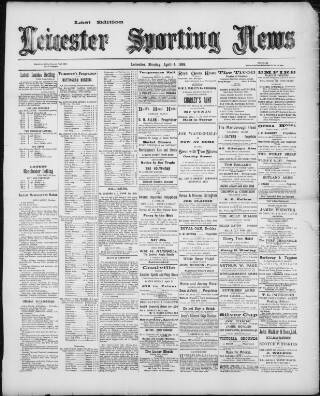 cover page of Leicester Sporting News published on April 4, 1898