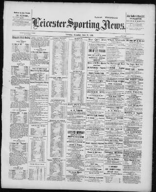 cover page of Leicester Sporting News published on June 18, 1898