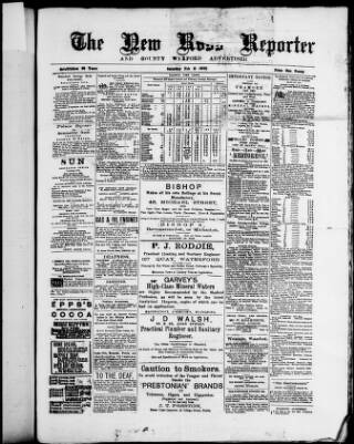 cover page of New Ross Reporter published on February 2, 1901