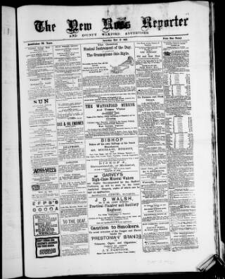 cover page of New Ross Reporter published on November 2, 1901