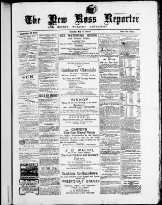 cover page of New Ross Reporter published on May 2, 1903