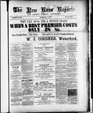 cover page of New Ross Reporter published on September 17, 1904