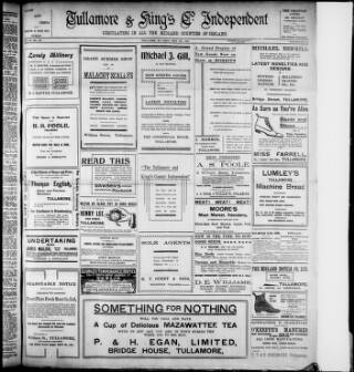 cover page of Offaly Independent published on May 20, 1911