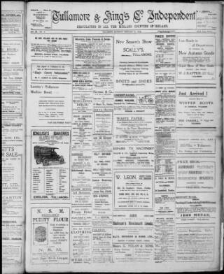 cover page of Offaly Independent published on February 2, 1918