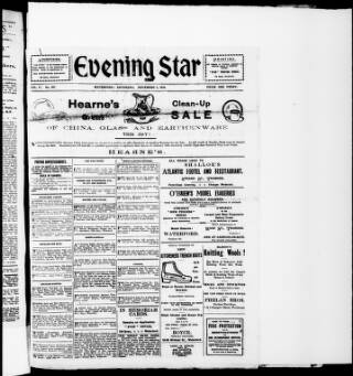 cover page of Waterford Evening Star published on November 2, 1918