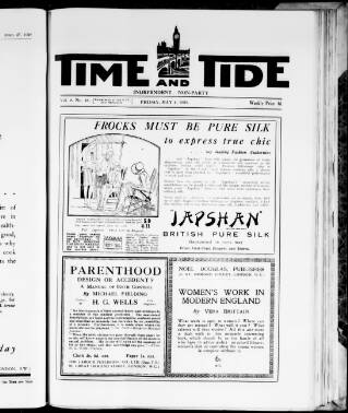 cover page of Time & Tide published on May 4, 1928