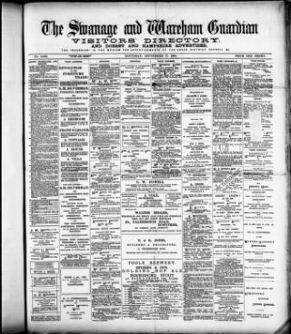 cover page of Swanage and Wareham Guardian published on September 17, 1904