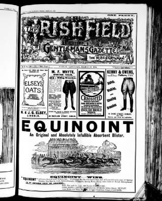 cover page of Irish Field published on March 19, 1910