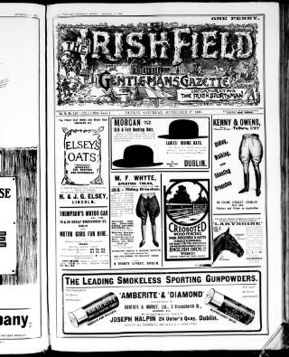 cover page of Irish Field published on September 17, 1910