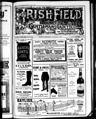 cover page of Irish Field published on August 2, 1913