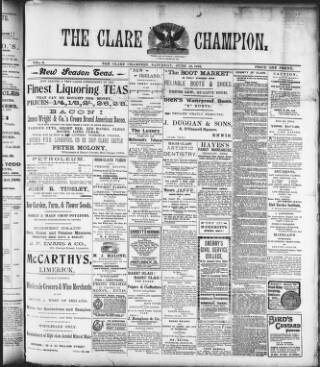 cover page of Clare Champion published on June 18, 1904