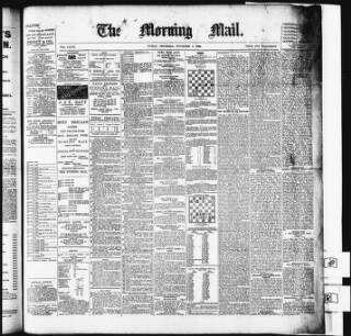 cover page of Morning Mail (Dublin) published on November 2, 1899