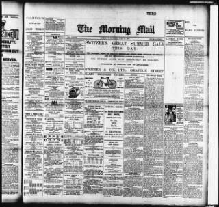 cover page of Morning Mail (Dublin) published on June 18, 1902
