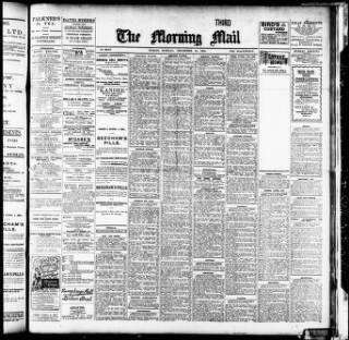 cover page of Morning Mail (Dublin) published on December 14, 1903