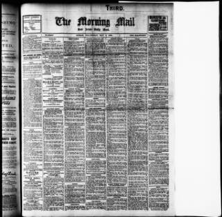cover page of Morning Mail (Dublin) published on May 2, 1906