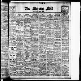 cover page of Morning Mail (Dublin) published on March 19, 1907