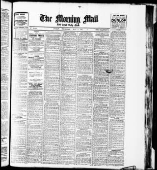cover page of Morning Mail (Dublin) published on May 4, 1911