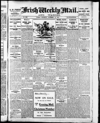 cover page of Warder and Dublin Weekly Mail published on December 14, 1918