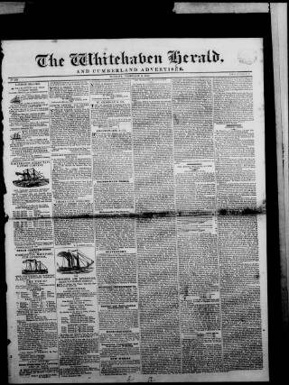 cover page of Whitehaven Herald and Cumberland Advertiser published on February 2, 1836