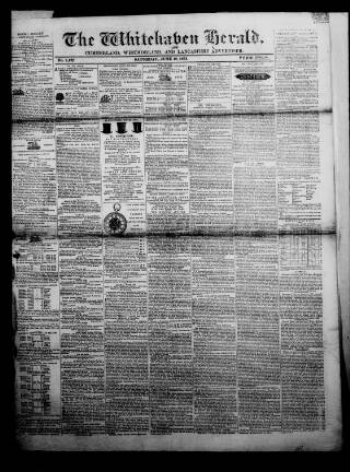 cover page of Whitehaven Herald and Cumberland Advertiser published on June 18, 1853