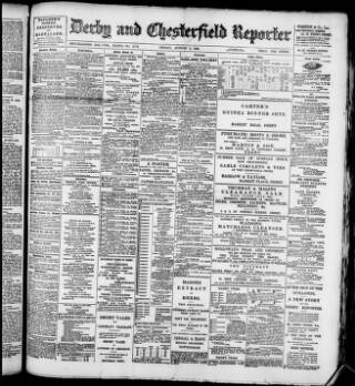 cover page of Derby and Chesterfield Reporter published on August 2, 1895