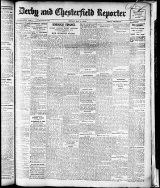 cover page of Derby and Chesterfield Reporter published on May 4, 1928