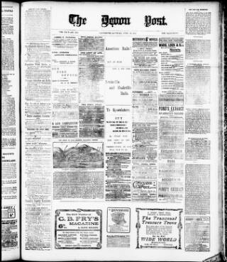 cover page of Devon Post published on June 18, 1904