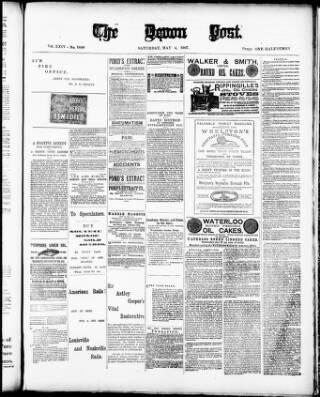 cover page of Devon Post published on May 4, 1907