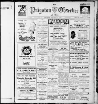 cover page of Paignton Observer and Echo published on November 2, 1933