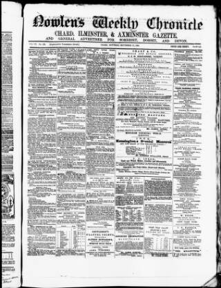 cover page of Nowlen's Weekly Chronicle published on September 17, 1864