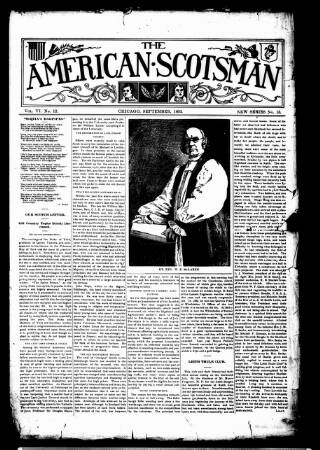 cover page of Orkney & Shetland American published on September 1, 1893
