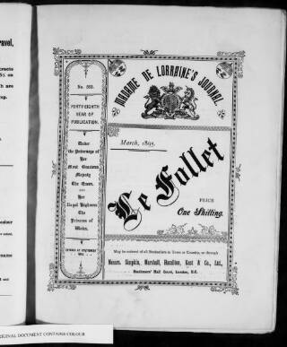 cover page of Le Follet published on March 1, 1895