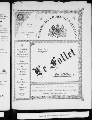 cover page of Le Follet published on June 1, 1897