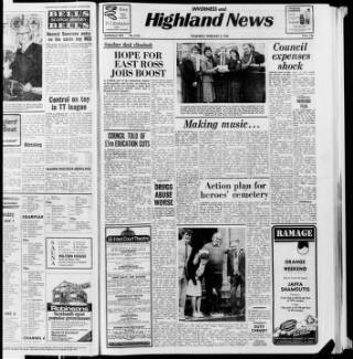 cover page of Highland News published on February 2, 1984